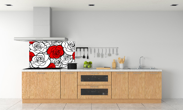 Cooker splashback Roses