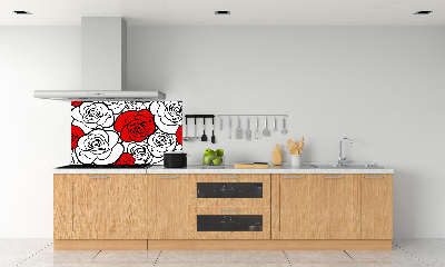 Cooker splashback Roses