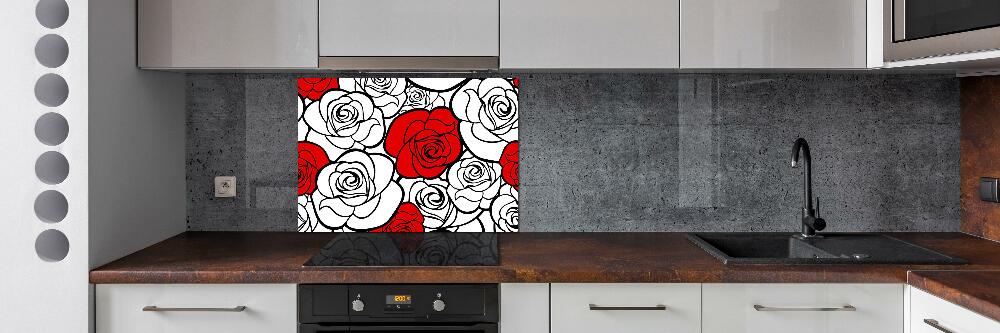 Cooker splashback Roses