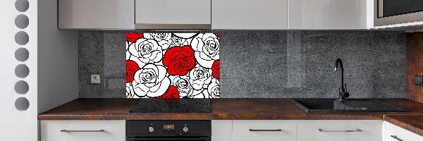 Cooker splashback Roses