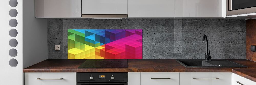 Kitchen splashback Geometric background