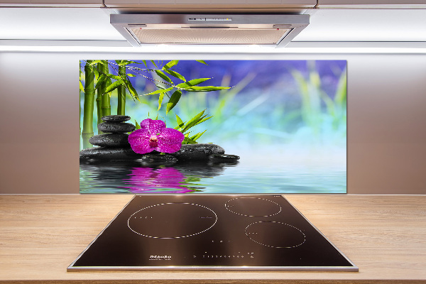 Cooker splashback Orchid bamboo