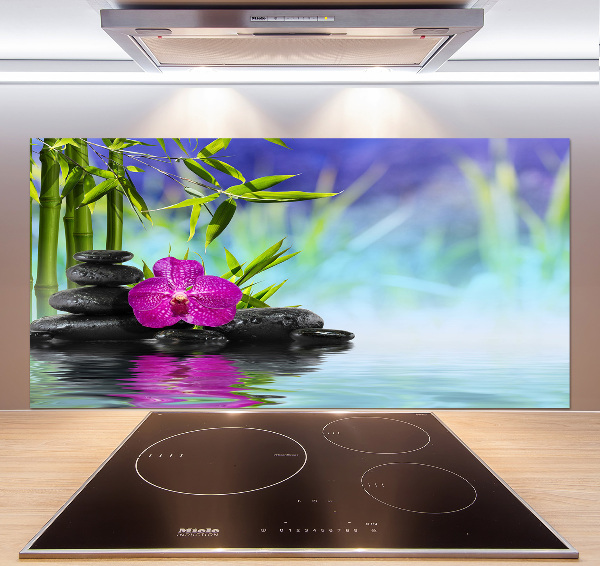 Cooker splashback Orchid bamboo