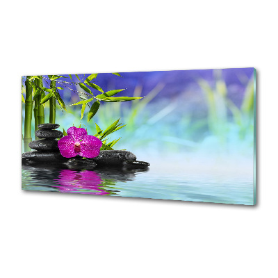 Cooker splashback Orchid bamboo