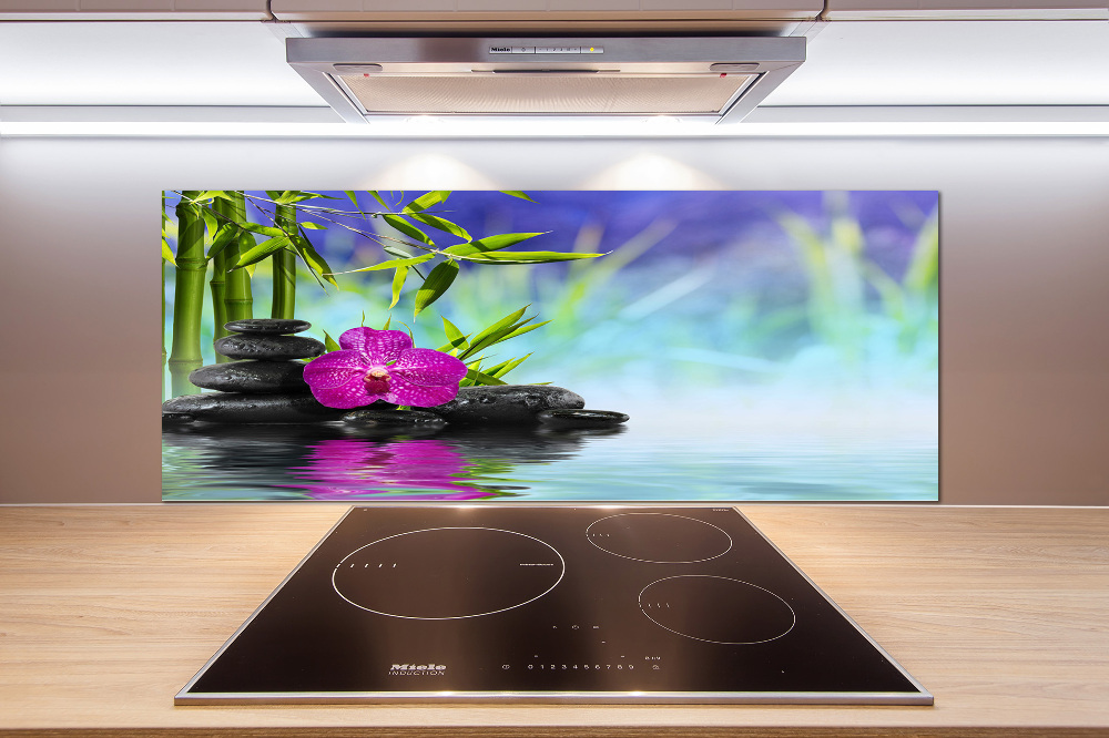 Cooker splashback Orchid bamboo