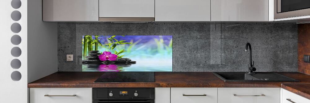 Cooker splashback Orchid bamboo