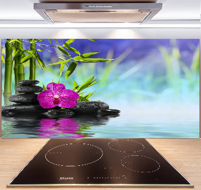 Cooker splashback Orchid bamboo