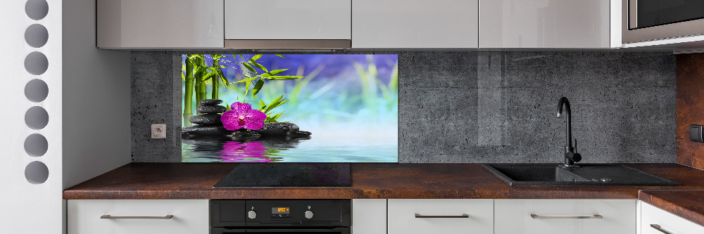 Cooker splashback Orchid bamboo