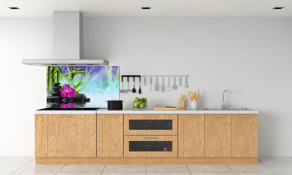 Cooker splashback Orchid bamboo