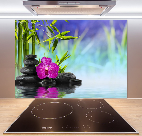 Cooker splashback Orchid bamboo