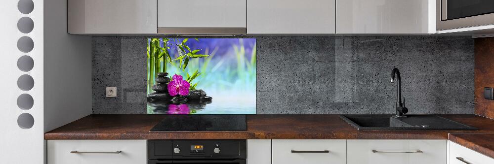 Cooker splashback Orchid bamboo