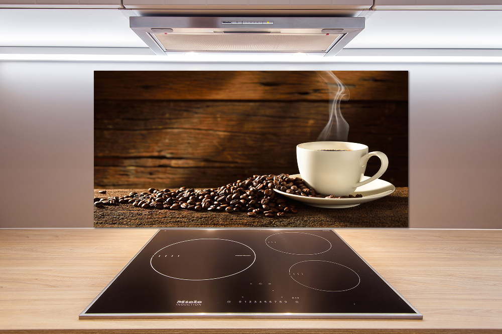 Glass splashback Cup of coffee