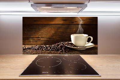 Glass splashback Cup of coffee