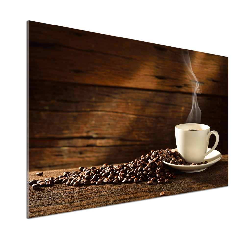 Glass splashback Cup of coffee