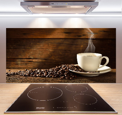 Glass splashback Cup of coffee