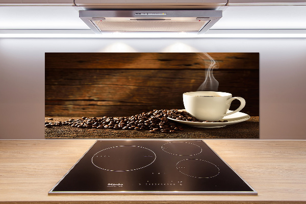 Glass splashback Cup of coffee