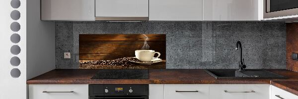 Glass splashback Cup of coffee