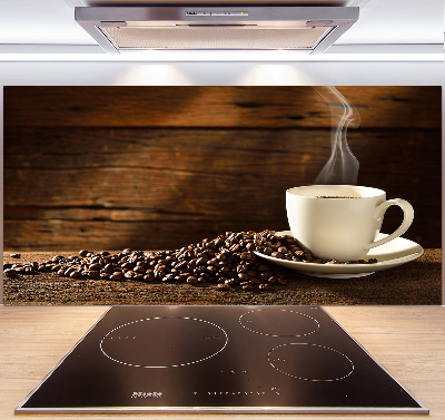 Glass splashback Cup of coffee