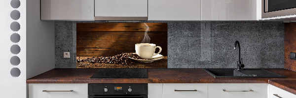 Glass splashback Cup of coffee