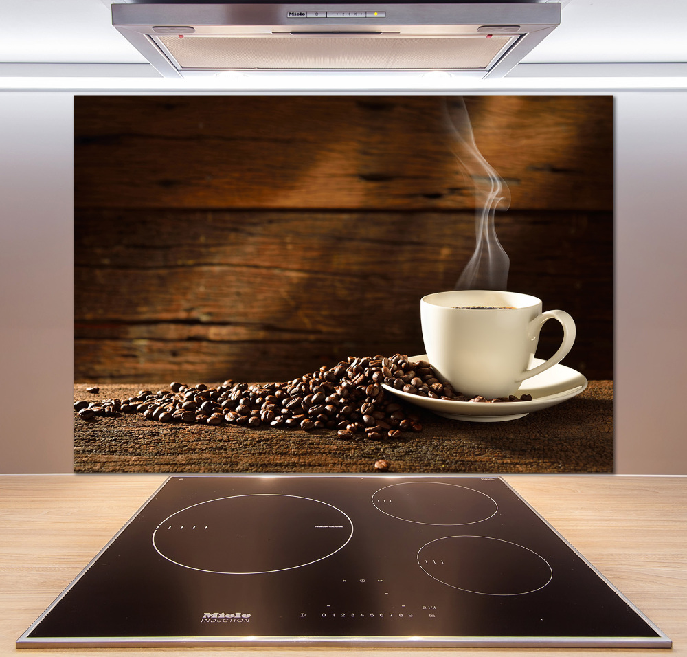 Glass splashback Cup of coffee