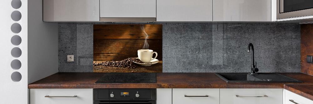 Glass splashback Cup of coffee