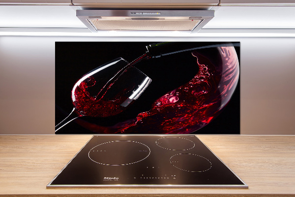 Glass splashback Red wine