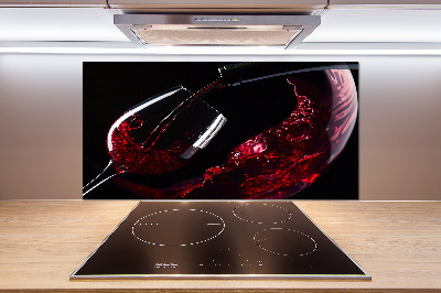 Glass splashback Red wine