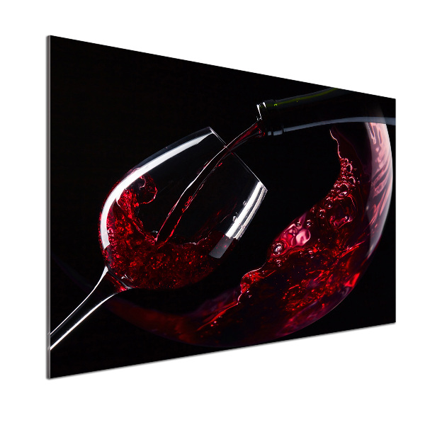 Glass splashback Red wine