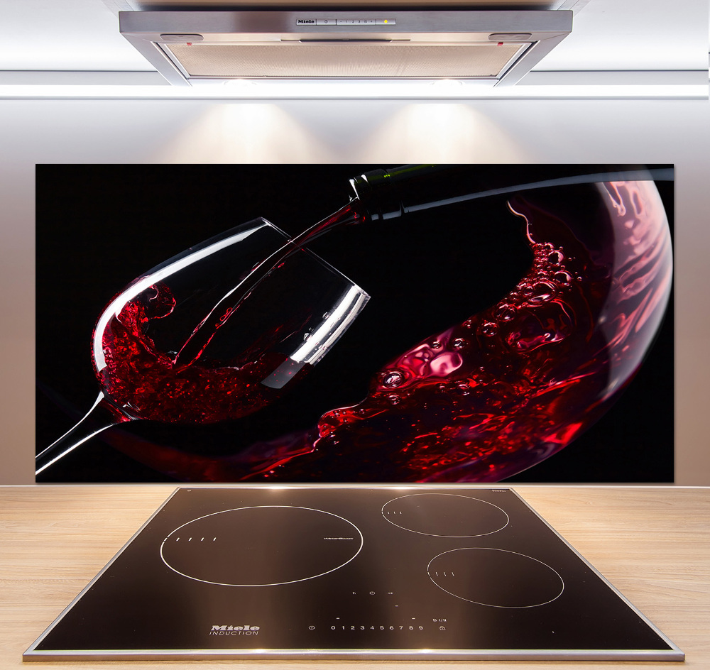 Glass splashback Red wine