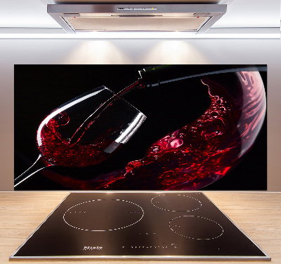 Glass splashback Red wine