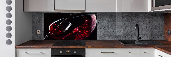 Glass splashback Red wine