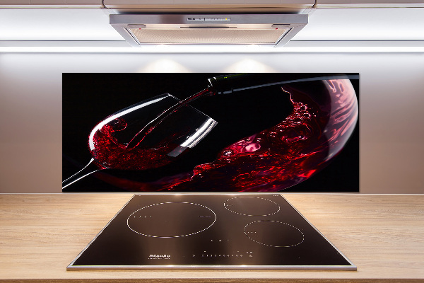 Glass splashback Red wine