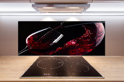 Glass splashback Red wine