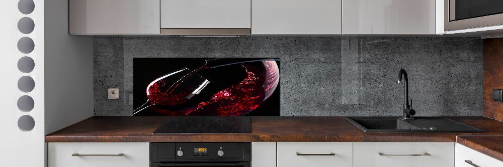 Glass splashback Red wine