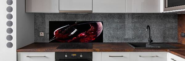 Glass splashback Red wine