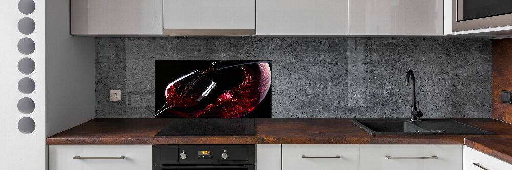 Glass splashback Red wine