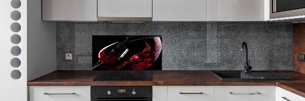 Glass splashback Red wine