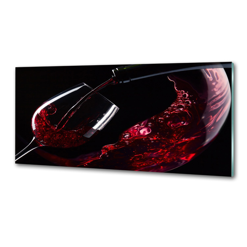 Glass splashback Red wine