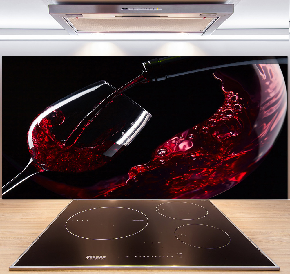 Glass splashback Red wine