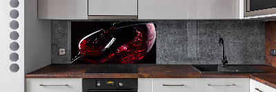 Glass splashback Red wine