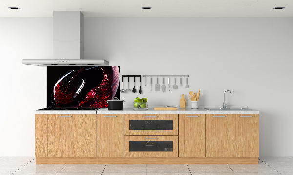 Glass splashback Red wine