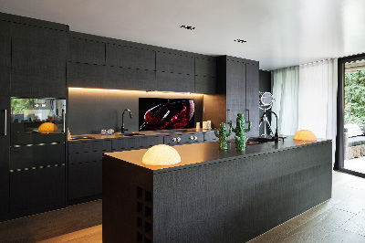 Glass splashback Red wine