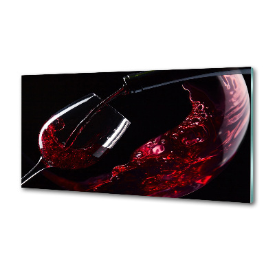 Glass splashback Red wine