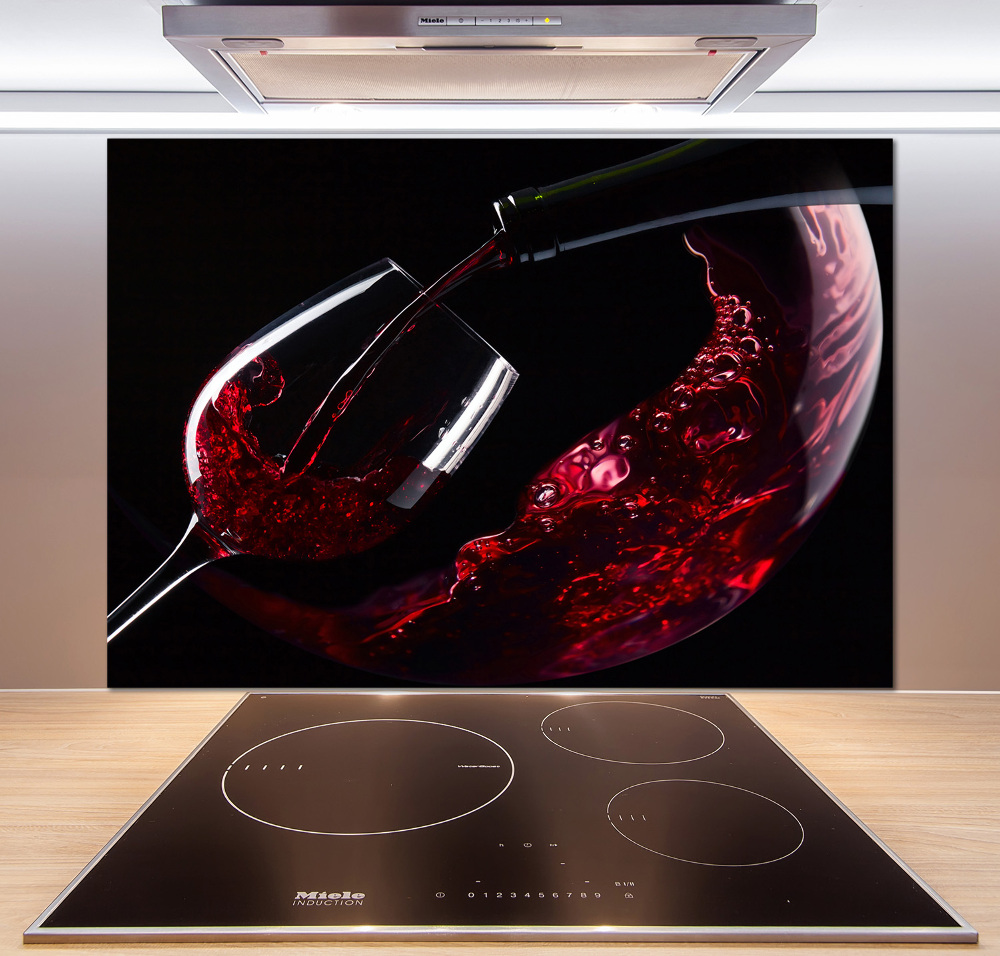 Glass splashback Red wine