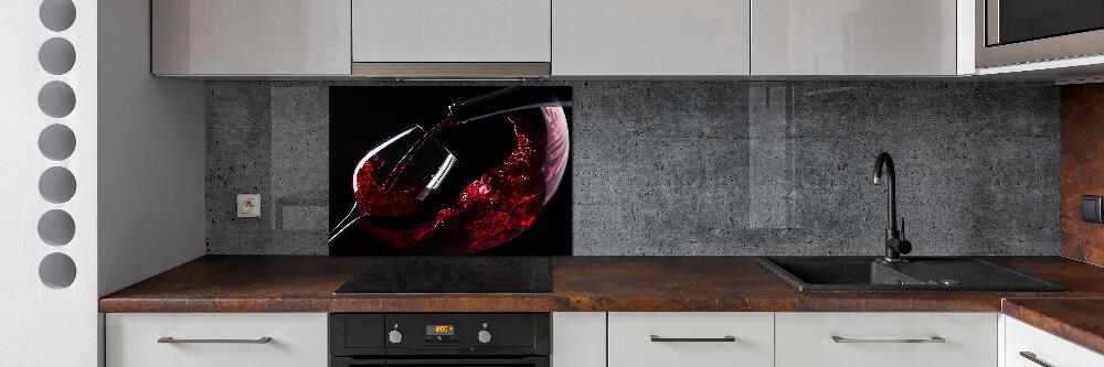 Glass splashback Red wine