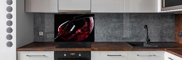 Glass splashback Red wine