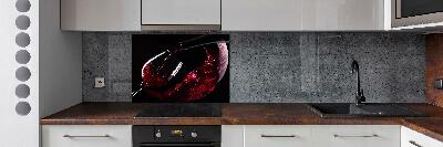 Glass splashback Red wine