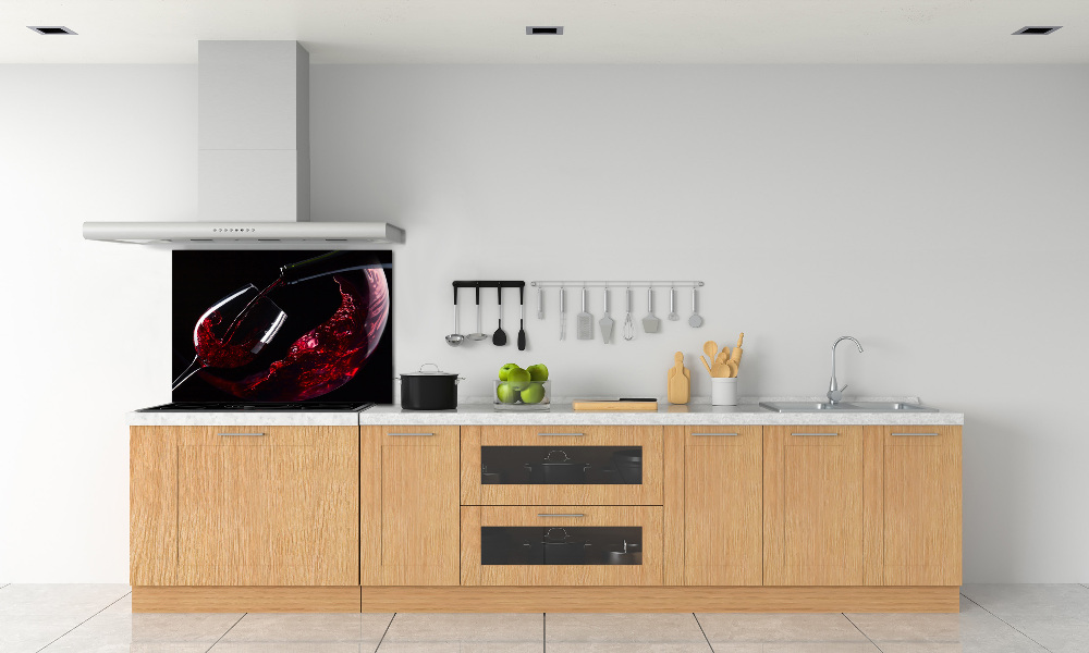 Glass splashback Red wine