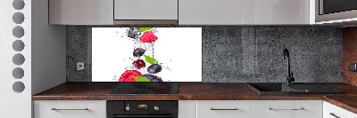 Glass splashback Fruit and water