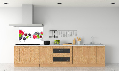 Glass splashback Fruit and water